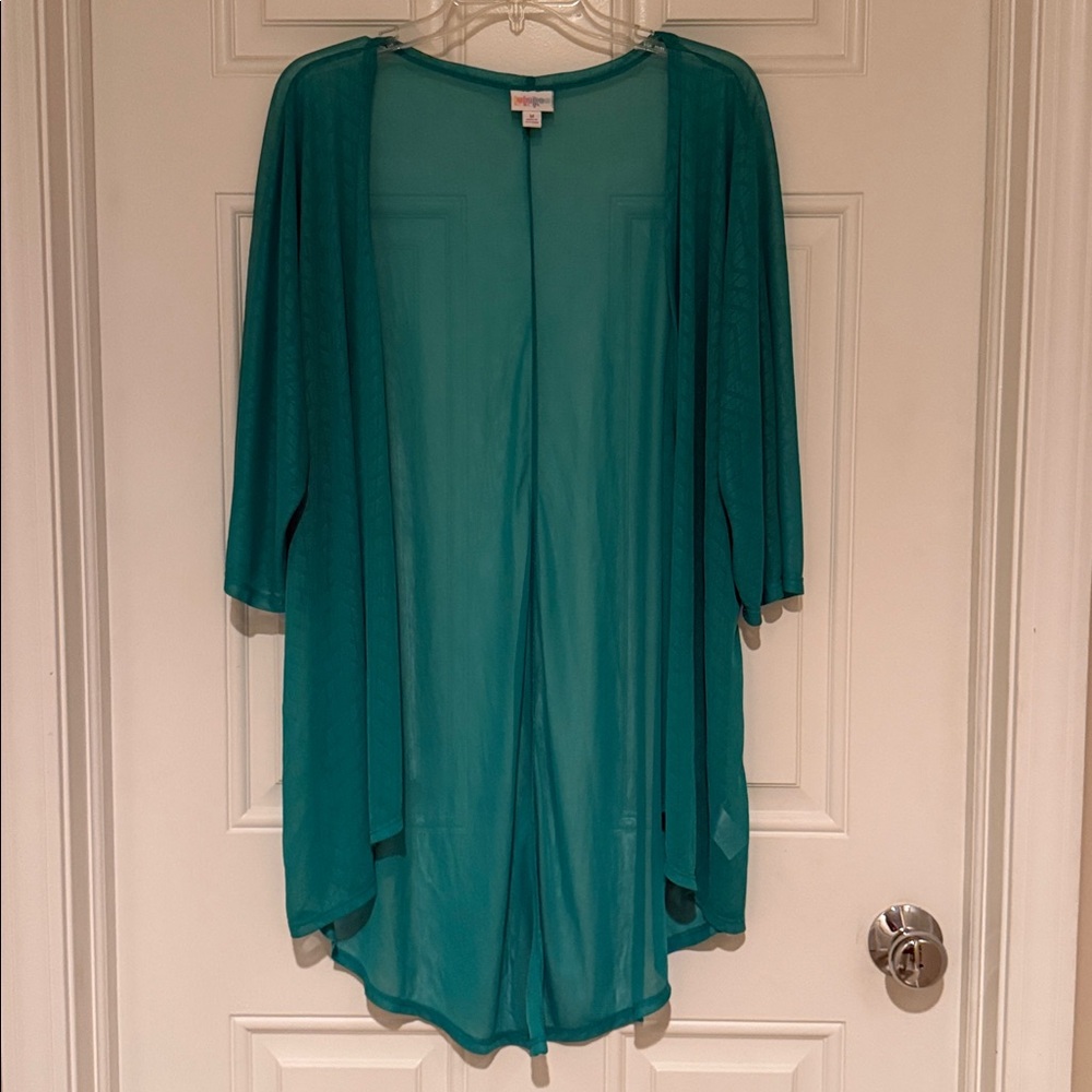 LuLaRoe Emerald Green Sheer Cardigan